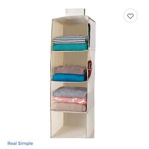 NWOT Real Simple 6 shelf sweater organizer